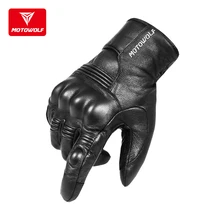 Guantes de Invierno de Motocicleta Impermeables de Cuero