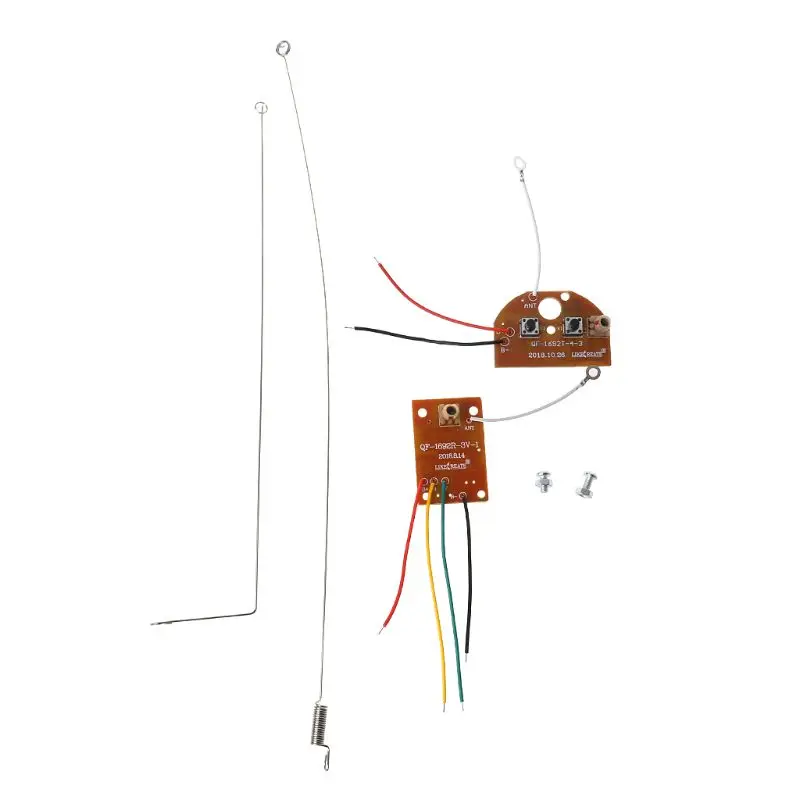 

2CH RC Remote Control 27MHz Circuit PCB Transmitter and Receiver Board Radio System with Antenna Set for Car Truck Toy