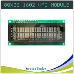 Surenoo 80*36 1602 16X2 Parallel Serial SPI VFD Display Screen KH162SD01 Compatible  16T202DA2 M162SD07FA CU16025 162 LCD Module