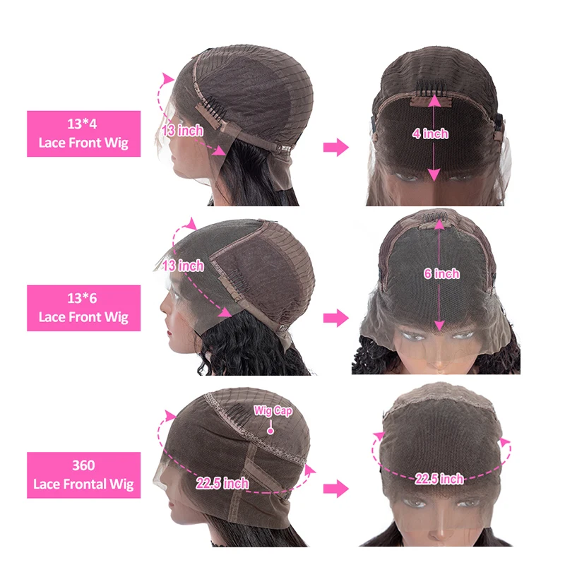 13x4 13x6 Lace Front Human Hair Wigs Deep Wave Wig 360 Lace Front Wigs for Black Women Alibaby Curly Human RemyHair Wig