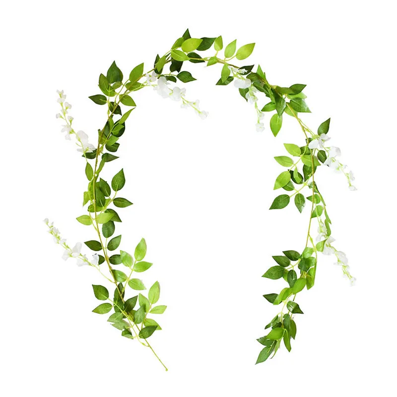 180 cm gefälschte Efeu Glyzinien Blumen künstliche Pflanze Rebe Girlande für Zimmer Gartendekorationen Hochzeit Bogen Babyparty Blumendekor – Detail 7