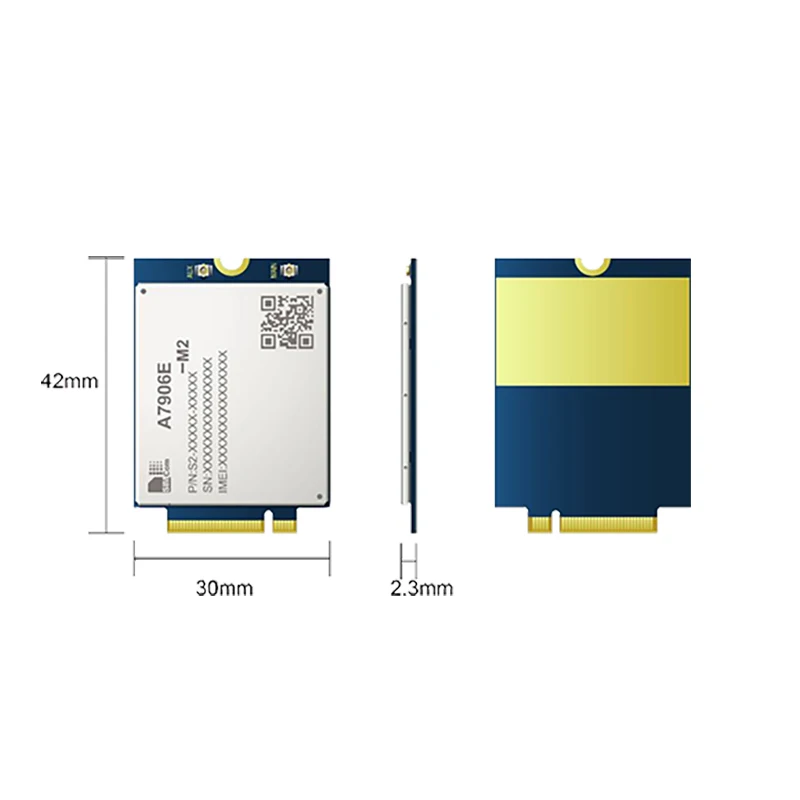 Simcom A7906e A7906E-M2 Lte Cat6 Module Band B1/B3/B5/B7/B8/B20/B28/B32/B38/B39/B40/B41 Vervangen Sim7906e SIM7600E-H Sim7600e M.2