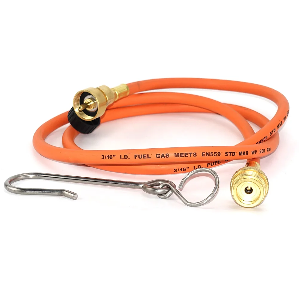 Gas Braze Welding Torch Hose CGA600 1.5m (5ft) Hose and Belt Hook for MAPP Torch Extension Kit