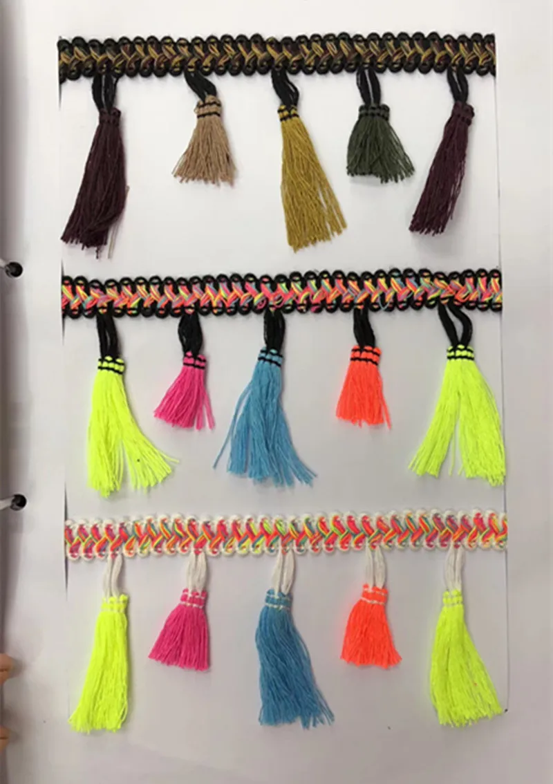 multi-colored tassel,colorful fringe tassel,XERY190920A