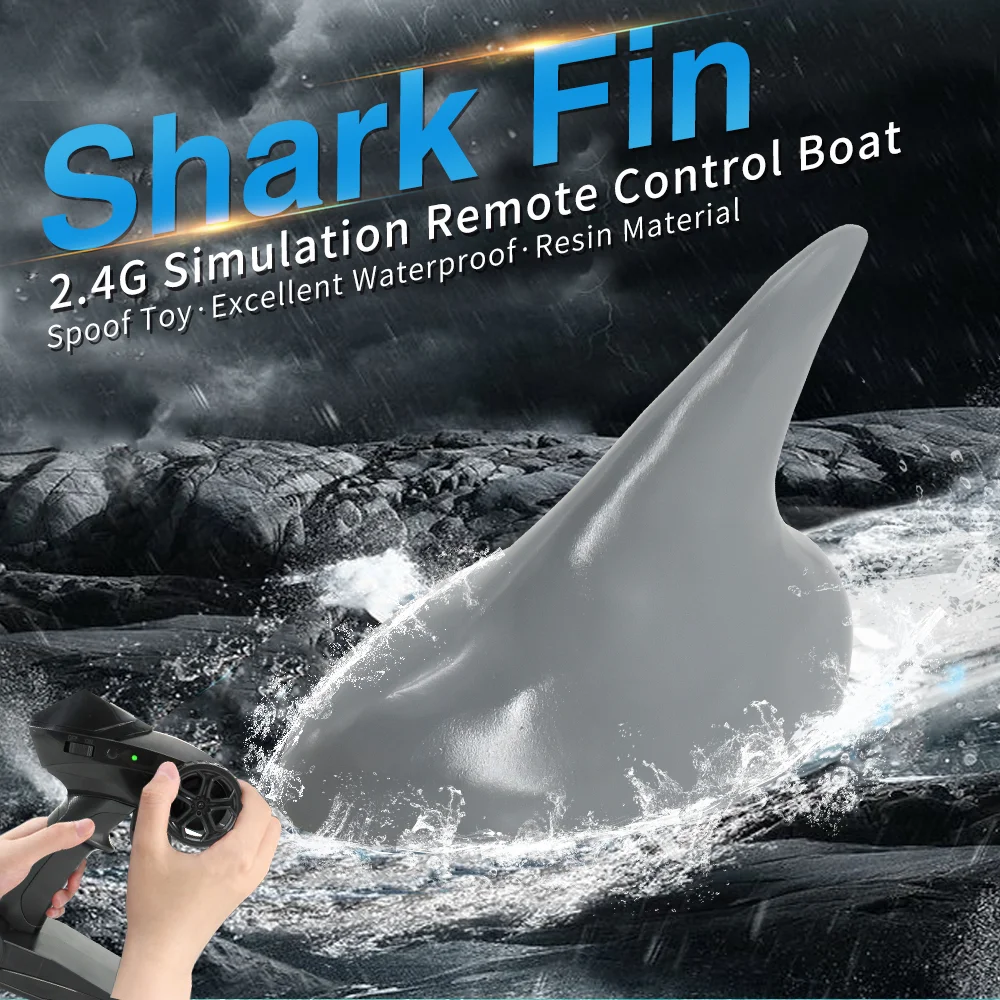 

Flytec V302 Simulation RC Shark Fin Boat Simulated Resin Shark Hidden In The Water Spoof Toy On Sea Pool Kids Toys Boat