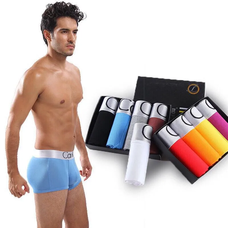 Bóxer de algodón para hombre, ropa interior Sexy, pantalones cortos, talla grande 4XL