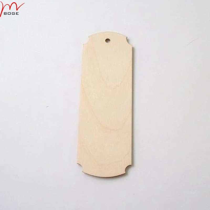 50pcs unfinished wholesale laser cut wood shapes blank wood bookmark bookmark wood 15*5cm