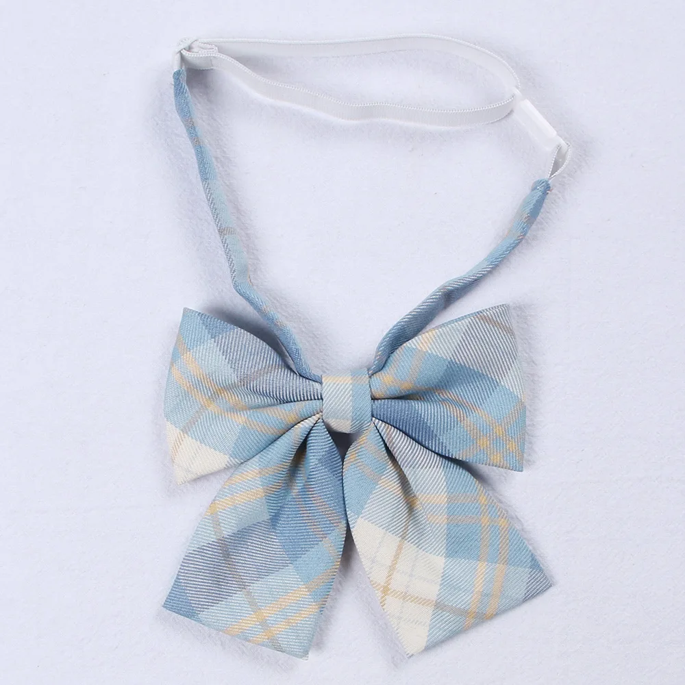 JK Uniform Bow Tie Plaid Uniform Collar Butterfly Cravat Japanese High School Girls Students Preppy Chic Free Of Tying A Knot