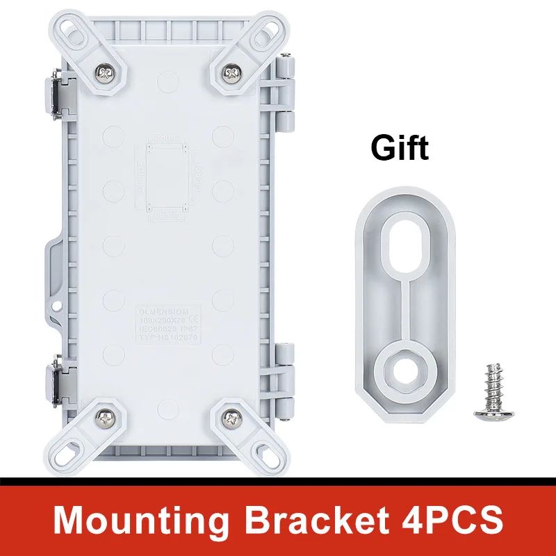 ABS Plastic Waterproof Enclosure Electrical Distribution Box With Hasp Electrical Junction Box Outdoor Sealed Switch Power Case