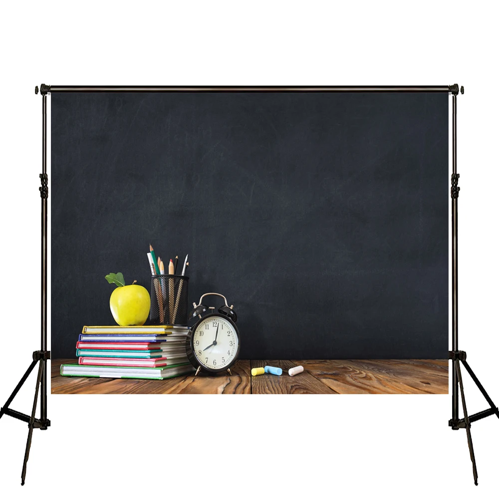 VinylBDS 7X5FT Blackboard Children Education Background Photo Shoot Studio Back To School Backdrop For Photography