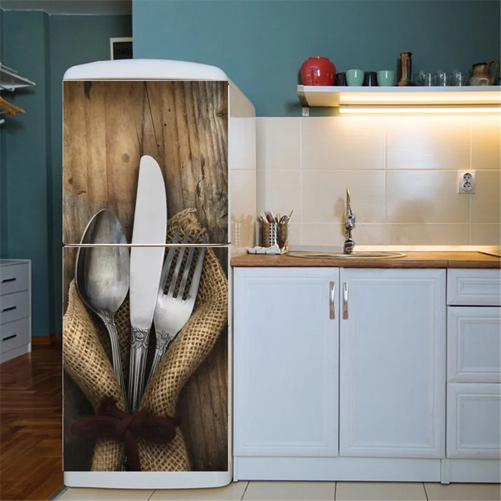 Ice Cream Ball Painted Fridge Wrap Kitchen Restaurant Refrigerator Door Sticker Drinks Wall Mural Home Decor Vinyl Freezer Decal