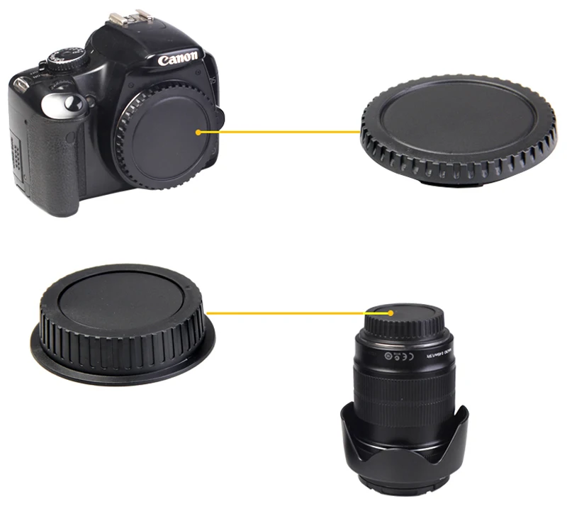 Rear Lens Cap Cover and Camera Body Cap For Canon EOS 5D/5D2/5D3/5D4/6D/6D2/7D/7D2/60D/70D/77D/80D/100D/200D/550D/600D/650D/700D