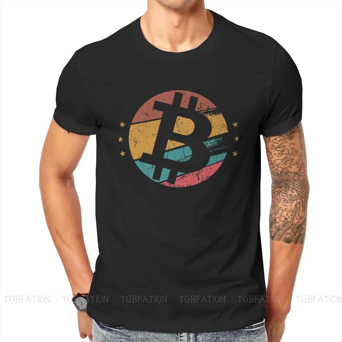 Cryptocurrency Crypto Miner Bitcoin Vintage Design - Bitcoin Und Crypto T Shirt Sommer Lose Baumwolle männer Kleidung Oansatz T-shirt