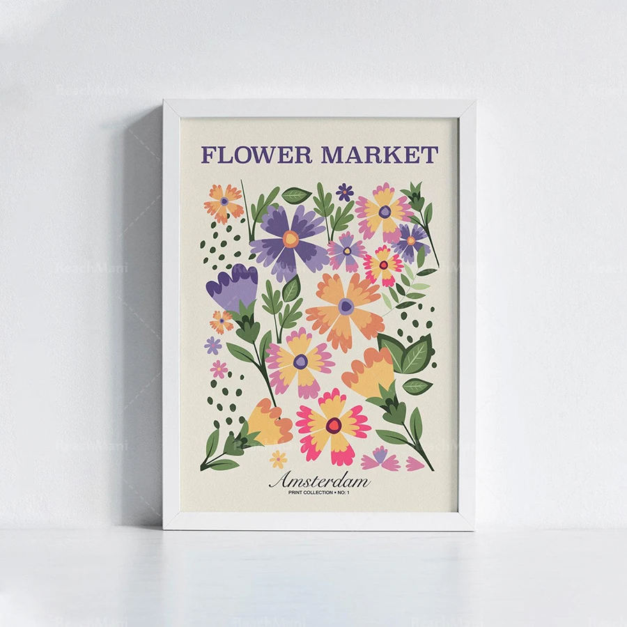 Flower market posters, printable modern art, digital downloads, minimal artwork, home artwork printing.