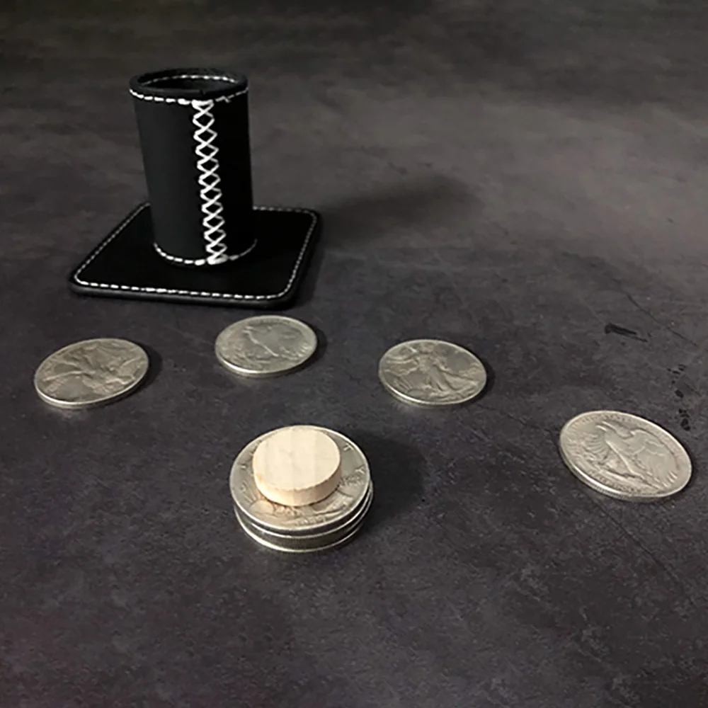 Cylinder and Coins by Oliver Magic Tricks Walking Liberty Half Dollar Magia Magician Close Up Illusions Gimmick Props Mentalism