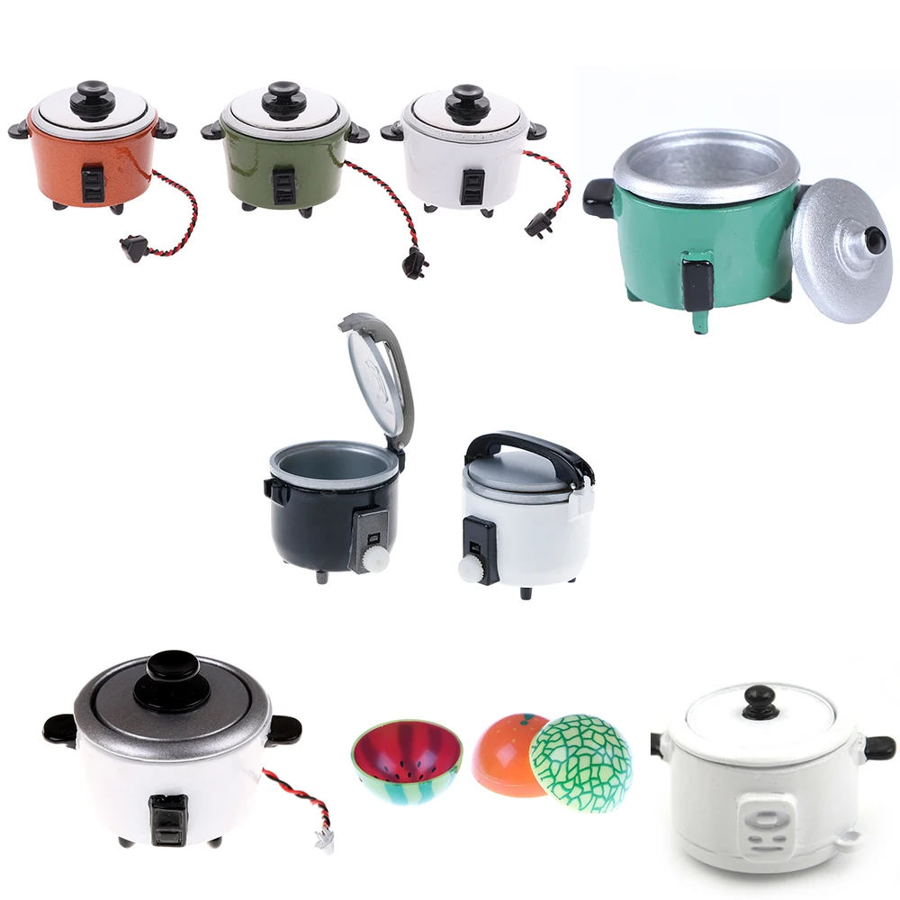 

New DIY Miniature Rice Cooker Kitchen Accessories Decoration Craft For 1:12 Dollhouse Accessory Kids Toys