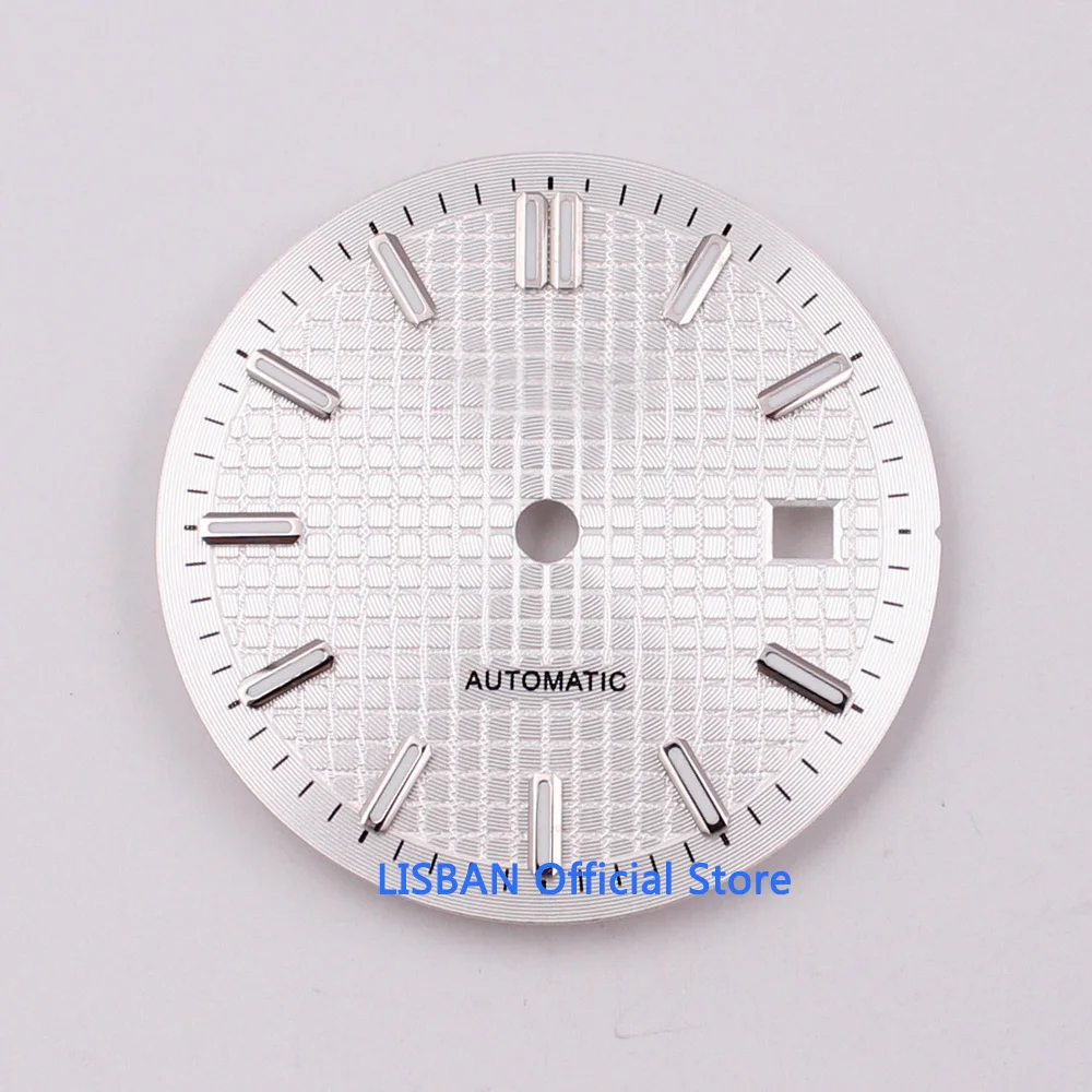 31mm sterile black blue silver gray watch dial fit NH35 ETA 2824 2836 Miyota 8205 8215 821A Mingzhu DG 2813 3804 movement