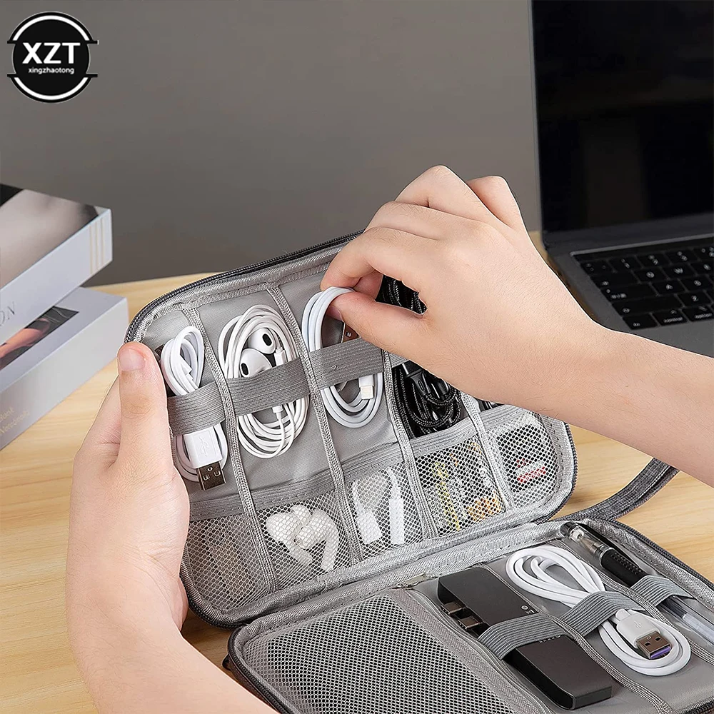 Digital Storage Portable Bag USB Data Cable Organizer Earphone Wire Bag Pen Power Bank Travel Kit Pouch Electronics Accessories