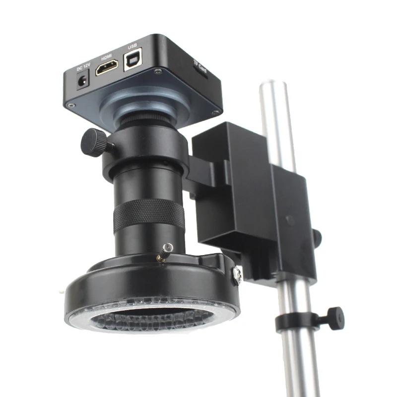 Aluminum Alloy Adjustable Focusing Microscope Stand Focusing Holder Table Bracket 40mm For HDMI USB Video Microscope Camera