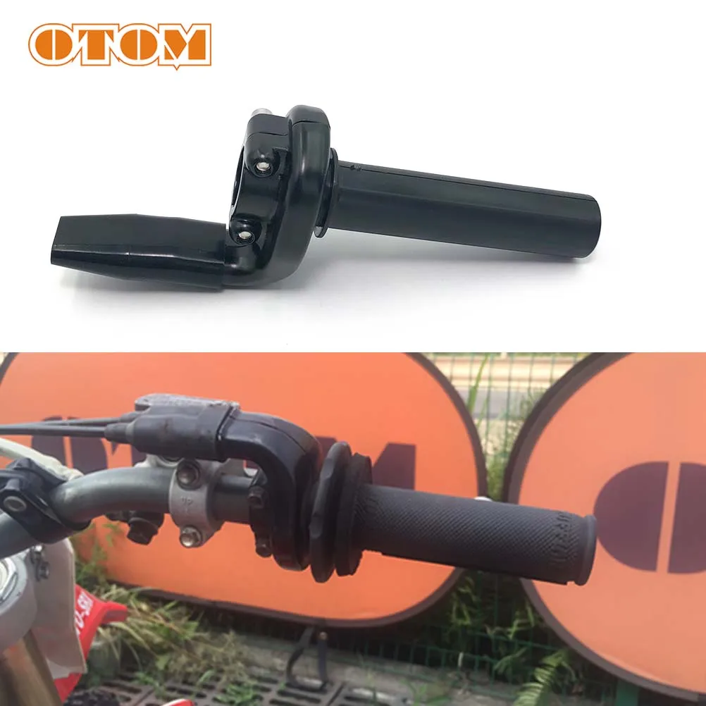 OTOM Motorcycle Throttle Twist Grip Motocross Settle Throttle Handle Double Span Wire System 7/8\