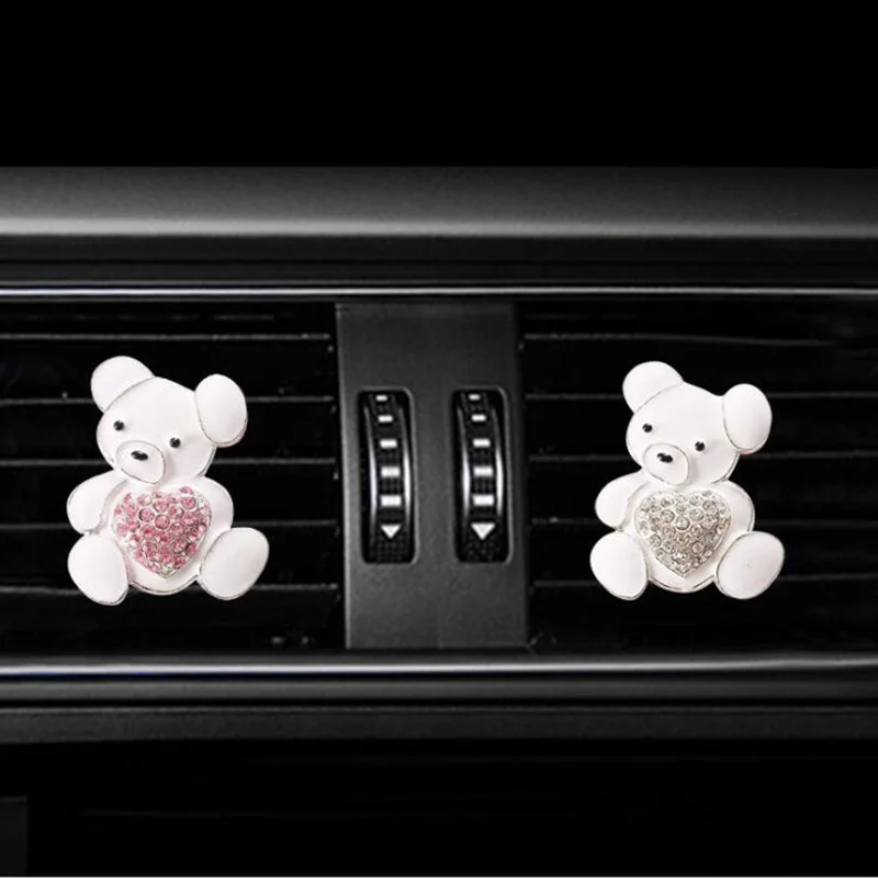 Inlay Water drill Love bear car Air conditioning outlet perfume car perfume car interior accessories car fragrance