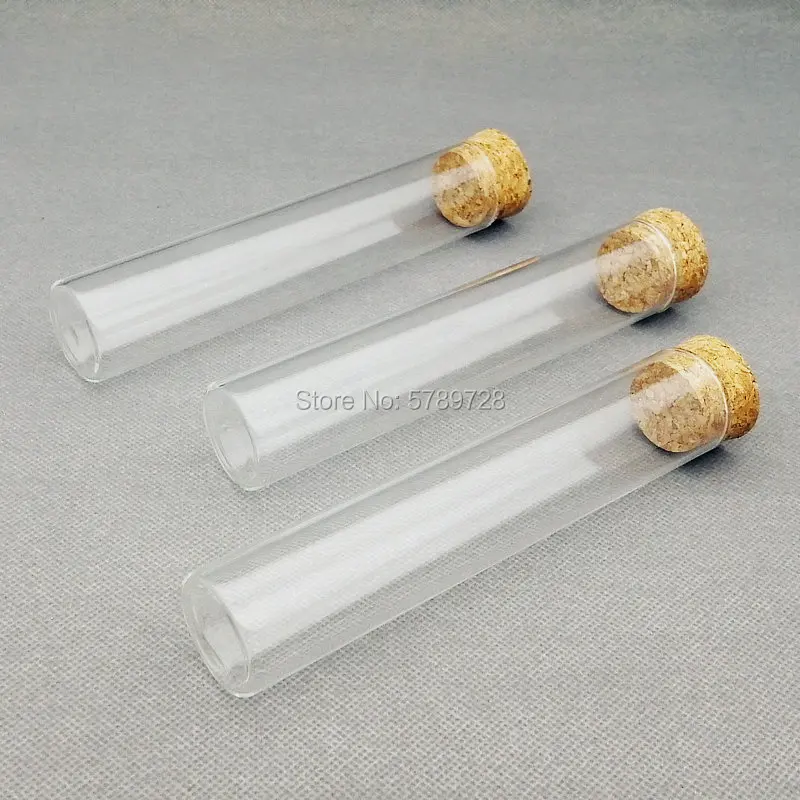 12pcs/lot Lab 30x150mm Flat bottom Glass Test Tube With Cork Stoppers for School Laboratory experiment