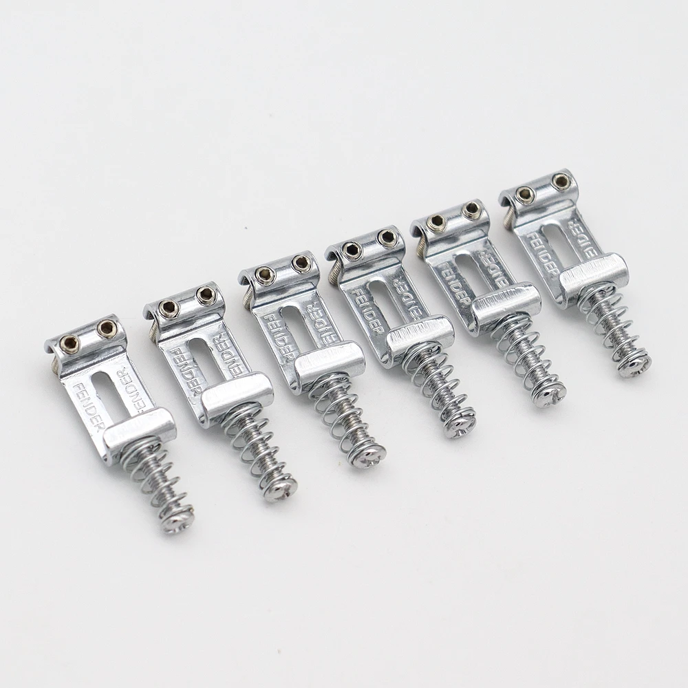 6pcs Guitar Bridge Pull String Code Electric Guitar Saddle Guitar Bridge String Saddle for ST Electric Guitar Accessories