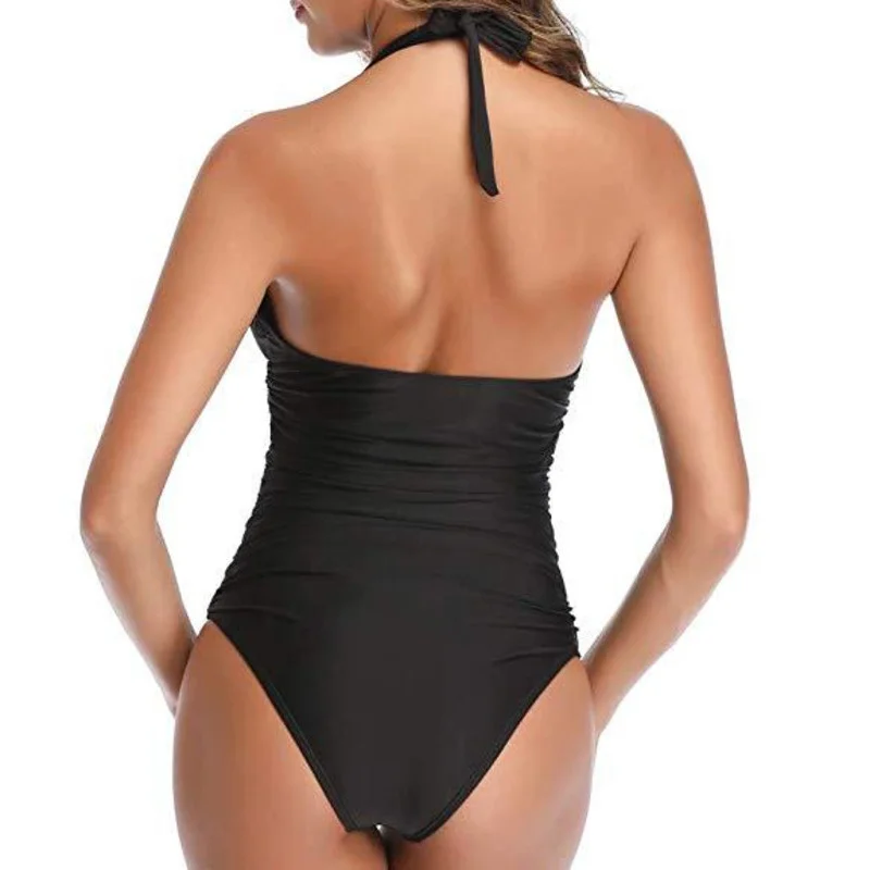 Stringere un pezzo costumi da bagno di grandi dimensioni con Push Up donna Plus Size costume da bagno corpo chiuso costume da bagno femminile per