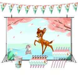 Baby Shower Bambi Birthday Forest Woodland Animal Party Banner Decorations Little Deer Theme Favors Paper Cups