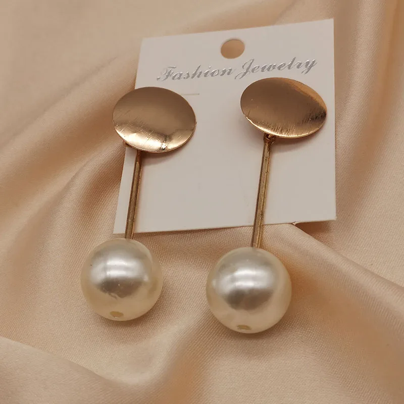 Drop Dangle Earrings For Women Wedding Party Jewelry Gold Fashion Gold Color Artifical Pearl Earring