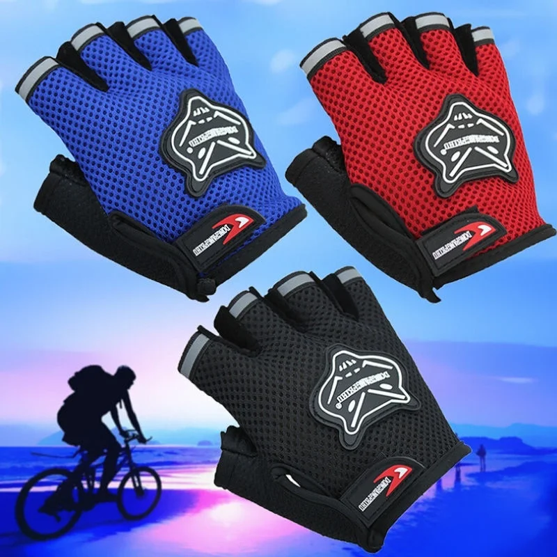 New Fashion uomo donna guanti da ciclismo Unisex arrampicata Sport all\'aria aperta bicicletta bicicletta mezze dita guanti a rete