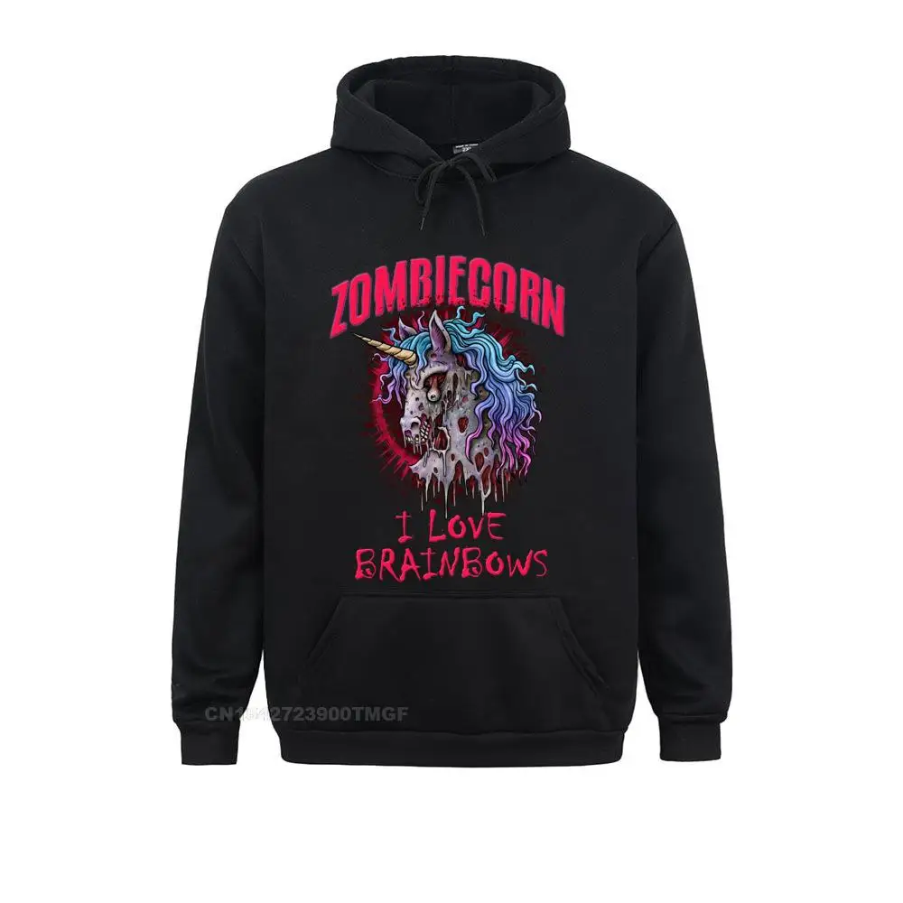 Zombie Unicorn I Love Brain Funny Gothic Goth Pullover Hoodie Latest Cool Sweatshirts Hoodies For Men Hoods NEW YEAR DAY