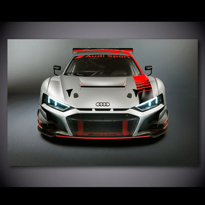 سيارات السباق الخارقة Audis R8 LMS GT3 سيارات السباق سيارات الرياضة ملصقات فنية للحائط ومطبوعات لوحات قماشية ديكور منزلي عصري