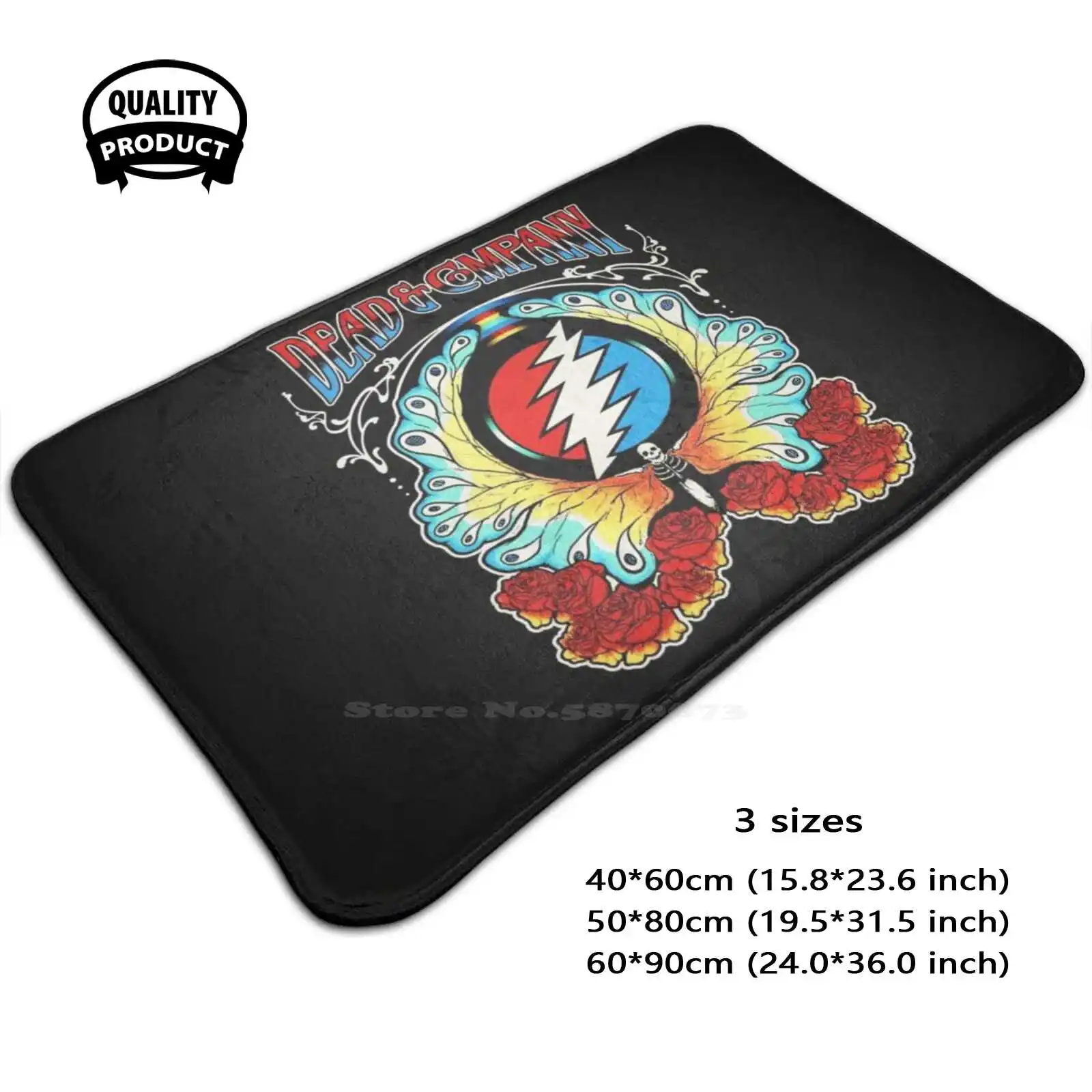

Butterfly Dead Flash Soft Cushion Home Carpet Door Mat Car Rug Butterfly Dead Flash Funny New Hot Music Cartoon Party Night Us