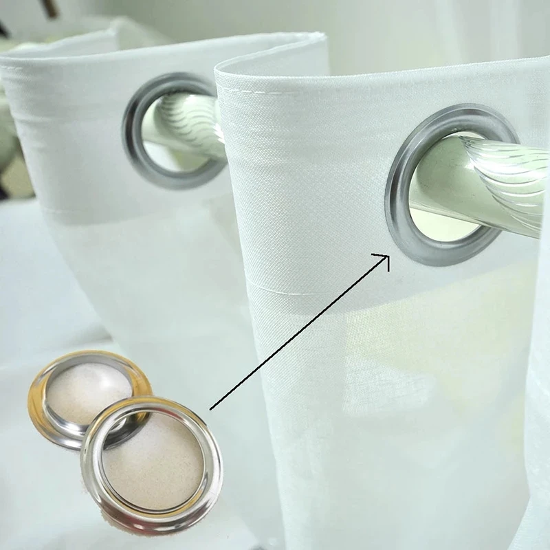 Silvery Metal Rings For Curtain Header Ring Top Hanging Curtain Wholesale Cheap Metal Eyelets Grommet Top Curtains Accessories