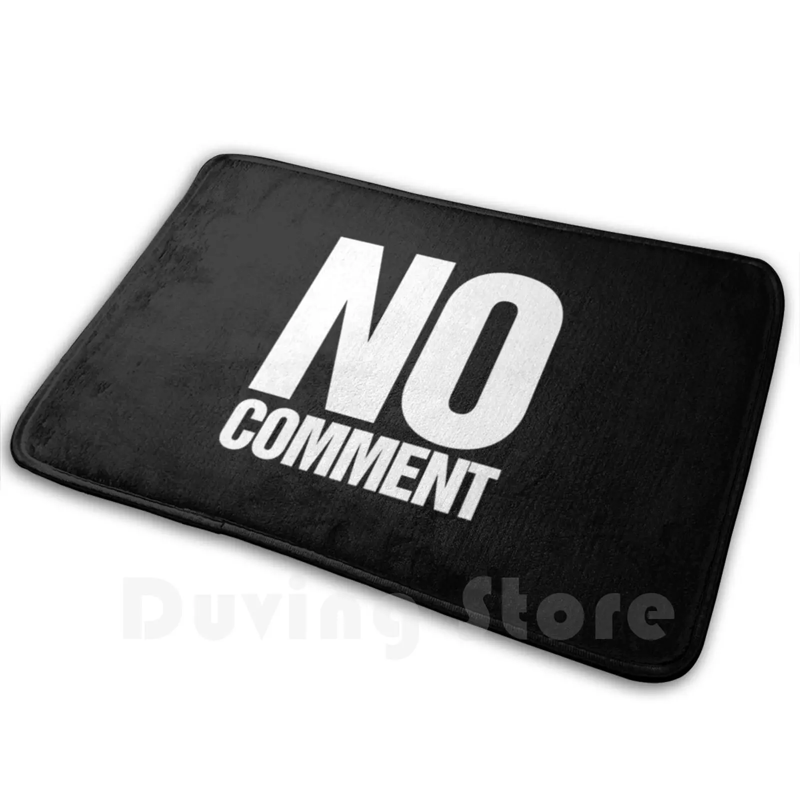 No Comment Slogan Carpet Mat Rug Cushion Soft Non-Slip 1994 90s 1990s Retro Slogan No Comment Tonya Harding Tonya