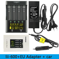 LiitoKala Lii-600 Battery Charger For Li-ion 3.7V and NiMH 1.2V battery Suitable for 18650 26650 21700 26700 AA AAA12V5A adapter