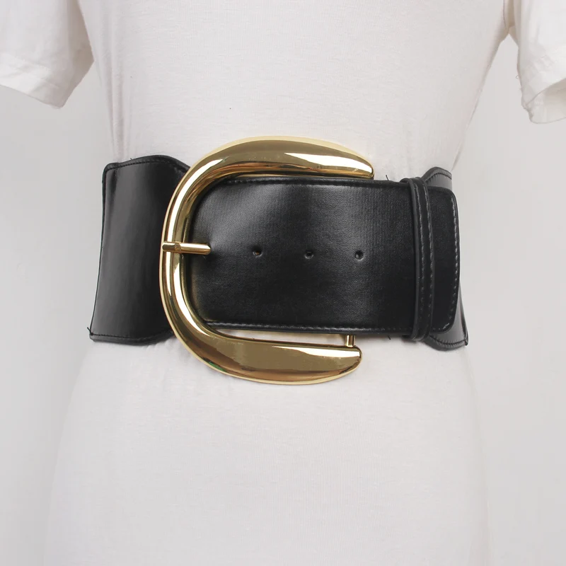 Vintage Wide Belt For Women Plus Size Fashion Big Buckle Elastic Corset Belt Ladies harness Belt Dress Autumn And Winter New