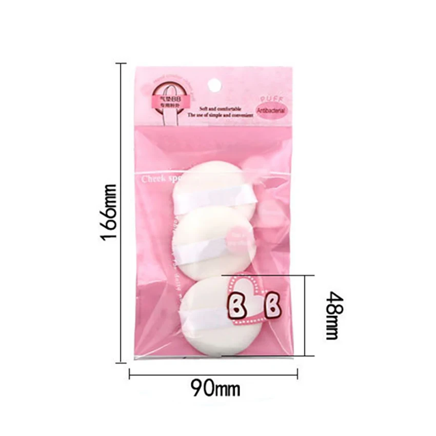 3ชิ้น/เซ็ตรอบรูปร่างเปียก/แห้ง Air Cushion BB ครีมเครื่องสำอางผงพัฟ,blush คอนซีลเลอร์ฟองน้ำพัฟแต่งหน้าเครื่องมือ
