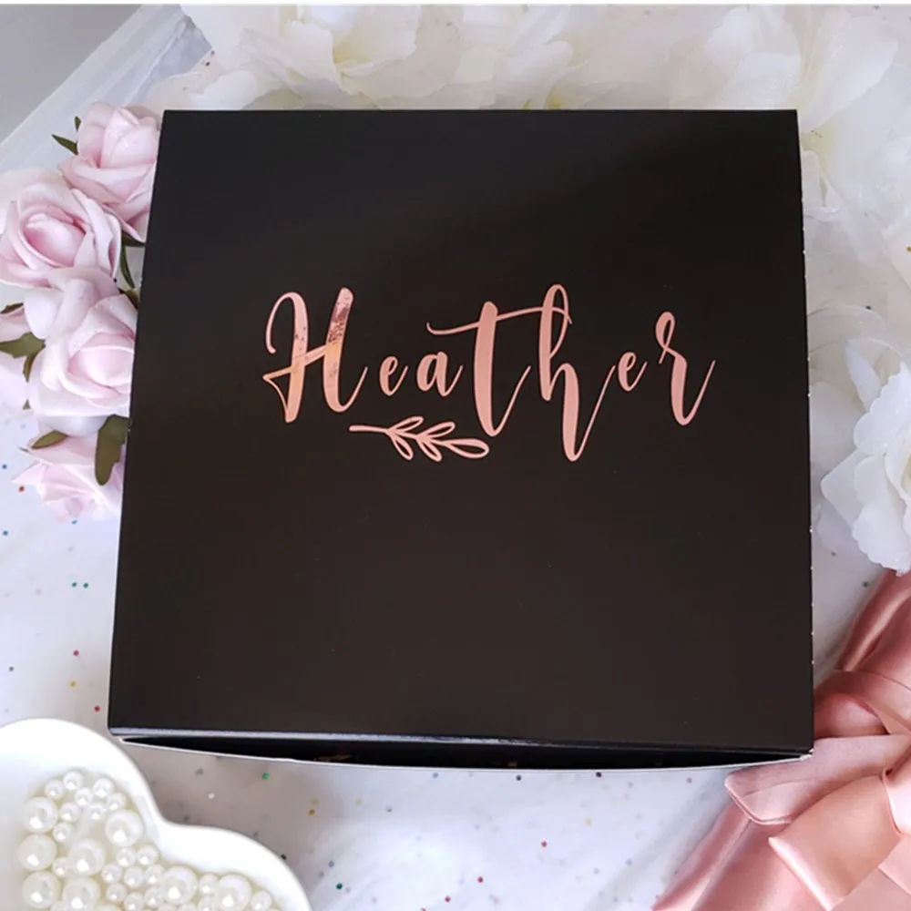 

Black Bridesmaid Box, Bridesmaid Proposal Box, Will you be bridesmaid box, Bridal Shower Gift , Maid of honor Proposal Box,