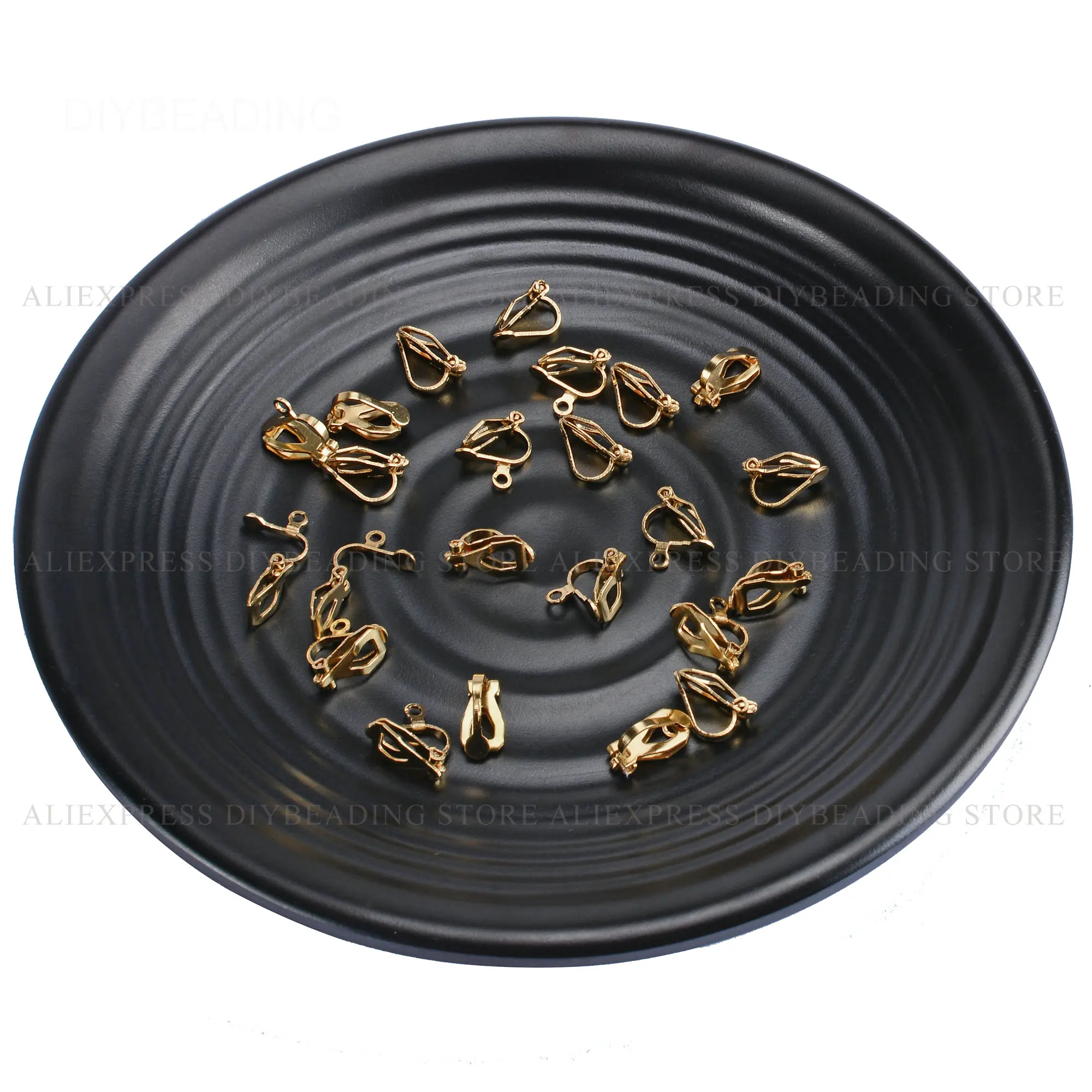 50-500 Pcs Brass Ear Clips/ Clip On Earring Bases/ Non Pierced Blank Earring Clips Finding Component Bulk Wholesale Supplies