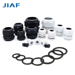 10PCS G1/2 Cable Gland Nylon Waterproof Joint IP68 Plastic Black Seal 0.5 Inch Joint G3/8 G1/4 Cable Gland G1 G2 G1-1/4 Joint