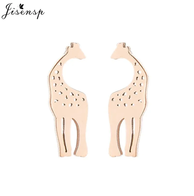 Cartoon Giraffe Stud Earrings Summer Simple Animal Earings for Women Girls Daily Jewelry Bridesmaid Gift 2024 Trendy Pendientes