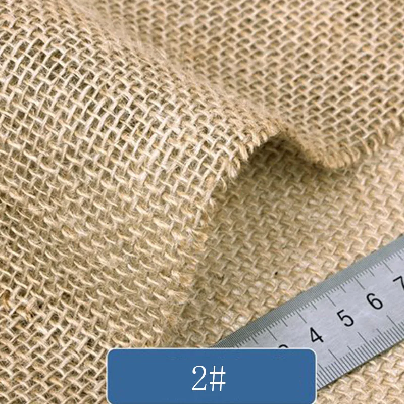 Textile Jute Mesh Fabric, Curtain Bag, Tablecloths, Placemats, Wedding Decoration, Burlap, Natural, 1m Width, 150cm