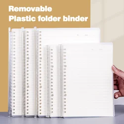 A5 b5 em branco, grade, linha horizontal, inglês livro de folhas soltas, destacável 26 furos 20-hole binder plano bloco de notas pp capa notebook