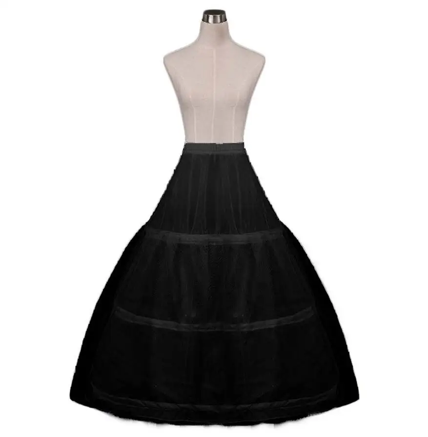 Vestido de bola de 3 aros, enagua de crinolina completa de hueso para vestido de boda, accesorios de falda de boda, talla grande, gran oferta