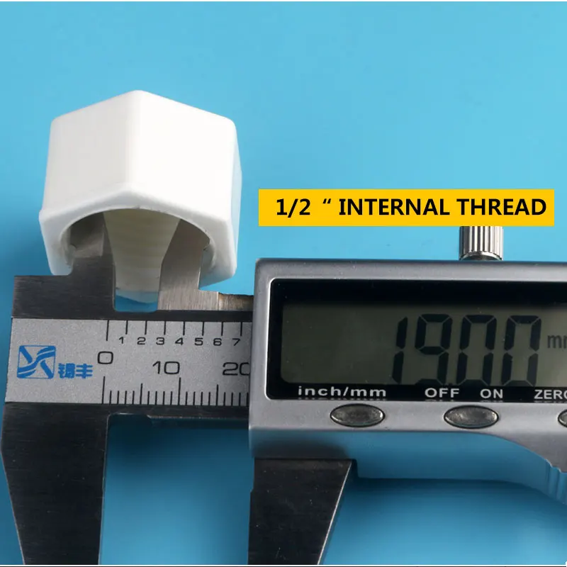 플라스틱 파이프 육각 헤드 엔드 캡 플러그 피팅 UPVC 커넥터 어댑터 배관 내부 스레드, BSP 암나사, 1/2 인치, 19mm