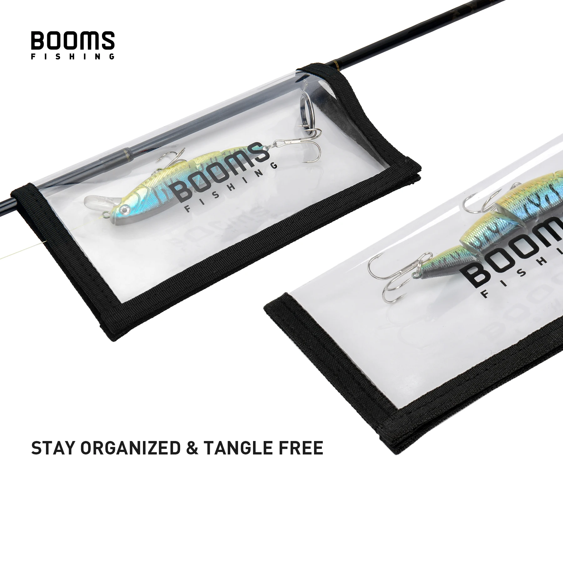 Booms Fishing LW1 2 Pcs Clear View Lure Hooks Wraps Lure Spoon Bag Portable Protective Cove, Fishing Tool Tackle Box Accessories