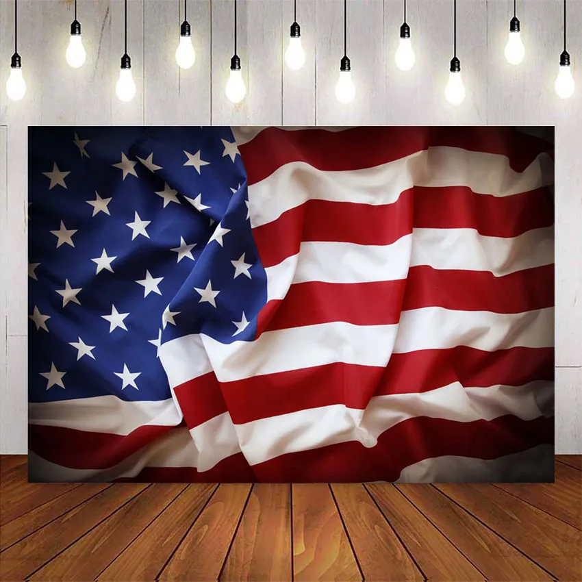 Independence Day Backdrop for Photography vintage flag American flag background for photo studio fourth of july party decoration