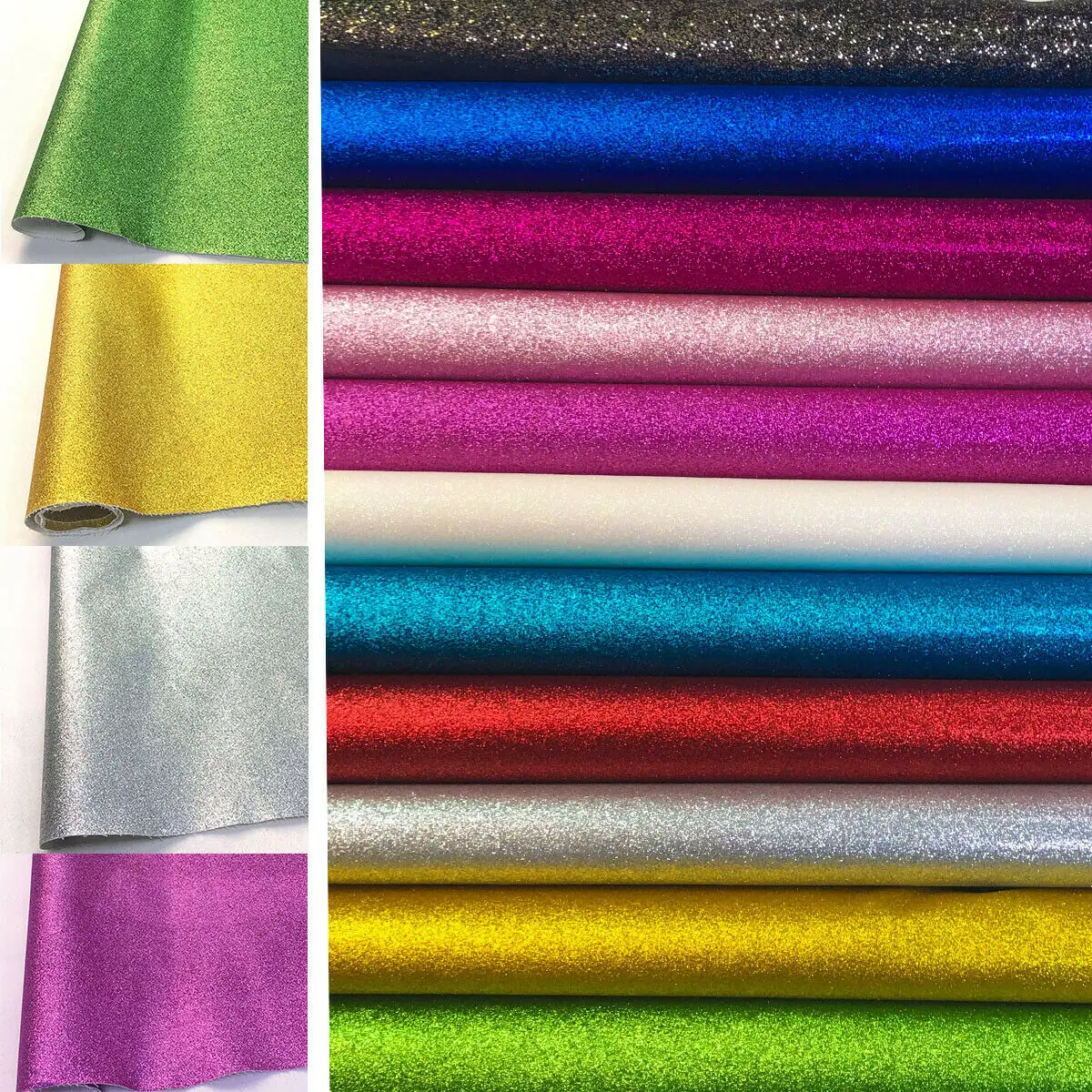 A4 20*30CM Sparkly Fine Glitter Solid Color Leatherette Fabric Sequins Faux Leather Sheet Craft for Making Bow Bag Shoe Decor